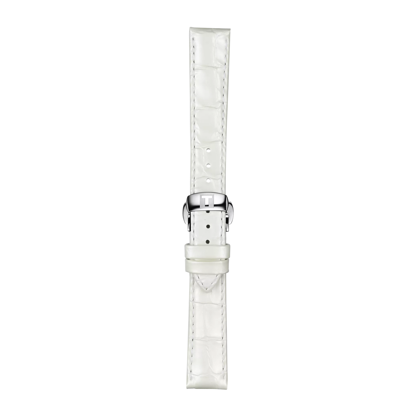 Original Tissot Lederarmband weiß Bandanstoß 16 mm