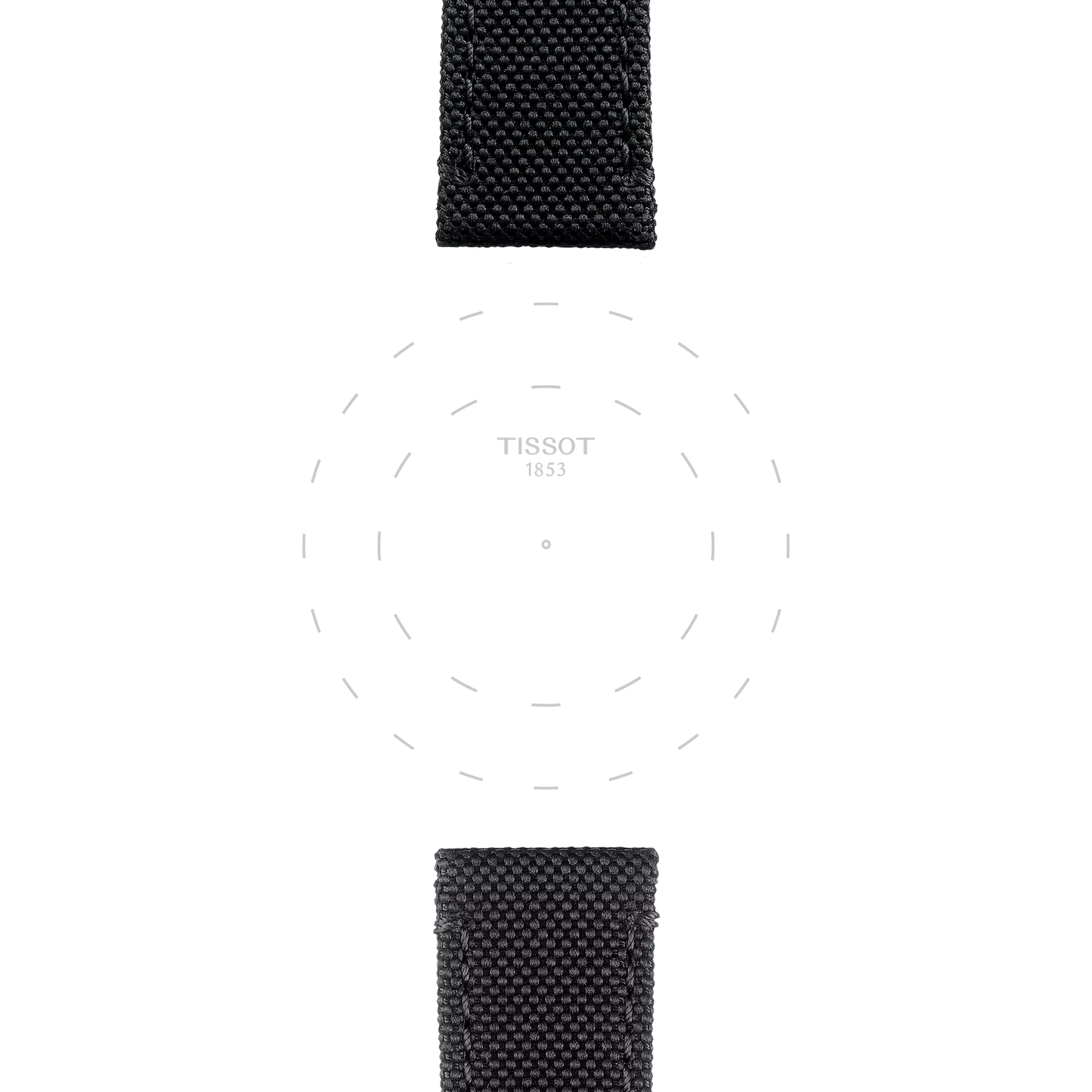 Original Tissot Textilarmband schwarz Bandanstoß 21 mm