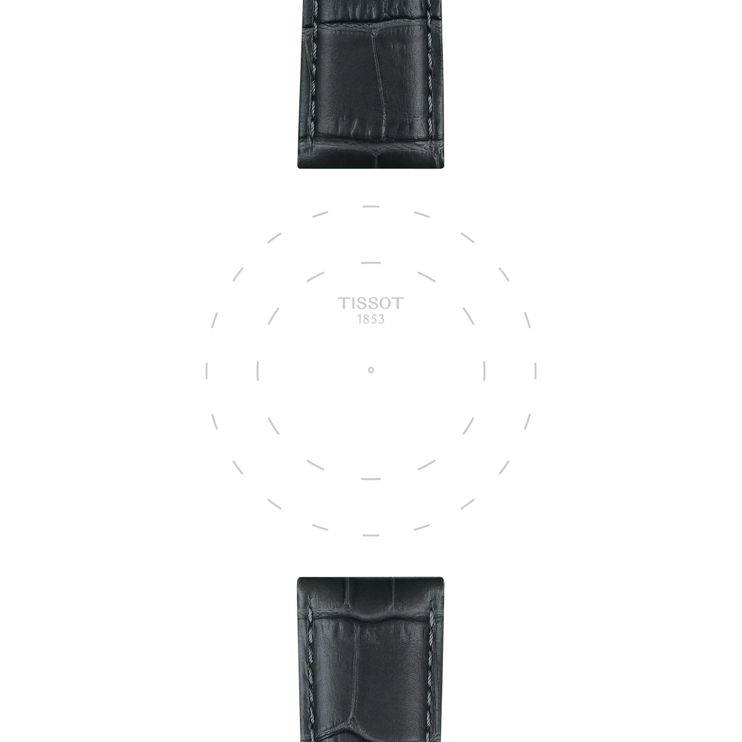 Original Tissot Lederarmband grau Bandanstoß 21 mm