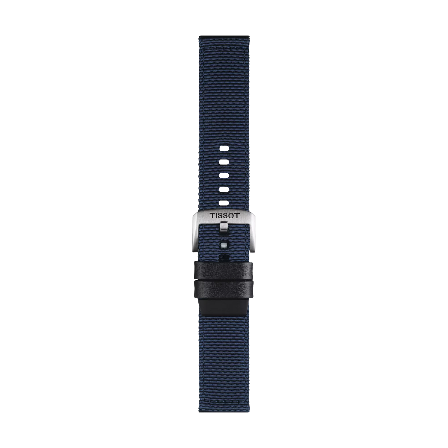 Original Tissot Textilarmband mit Lederelementen blau Bandanstoß 22 mm