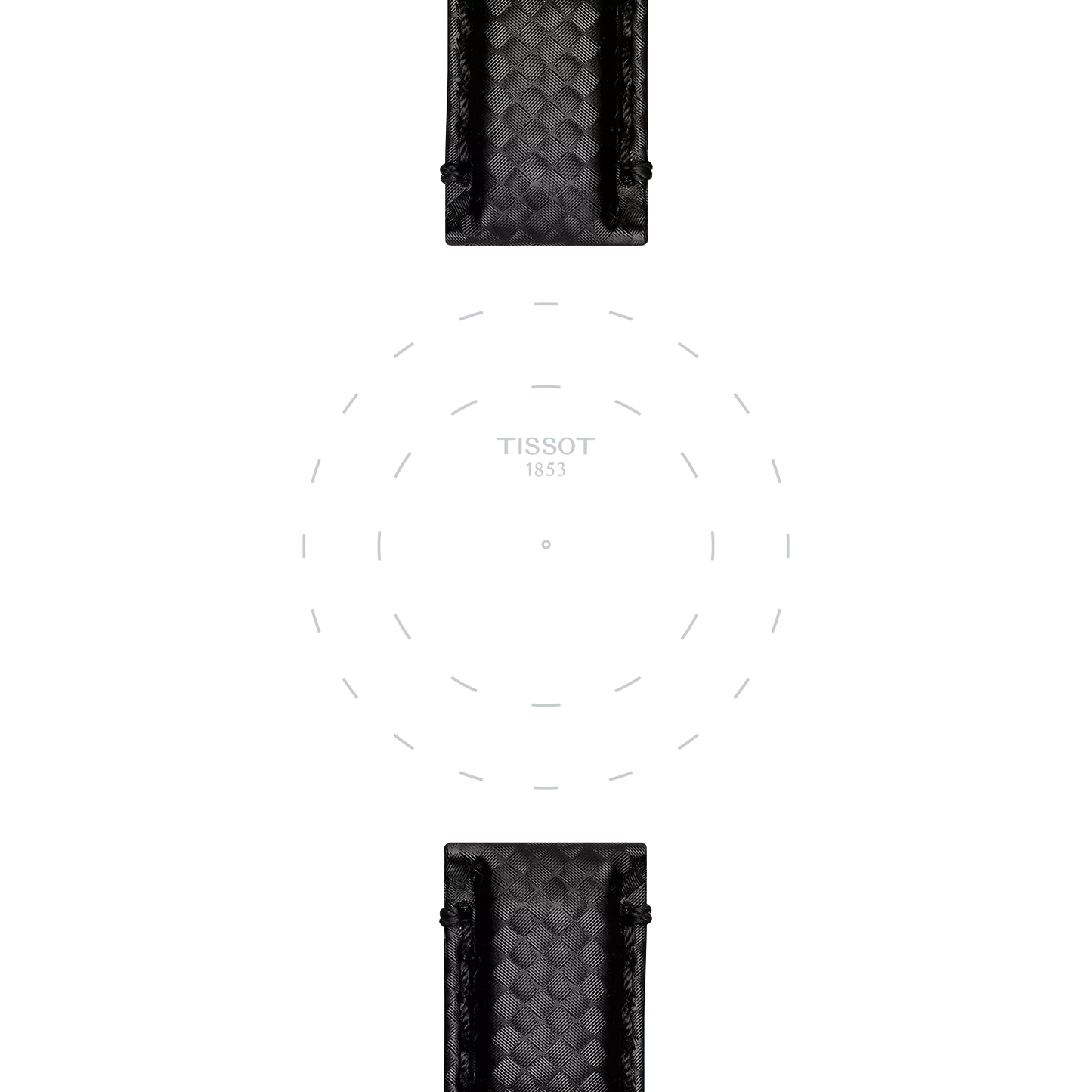 Original Tissot Textilarmband schwarz Bandanstoß 20 mm