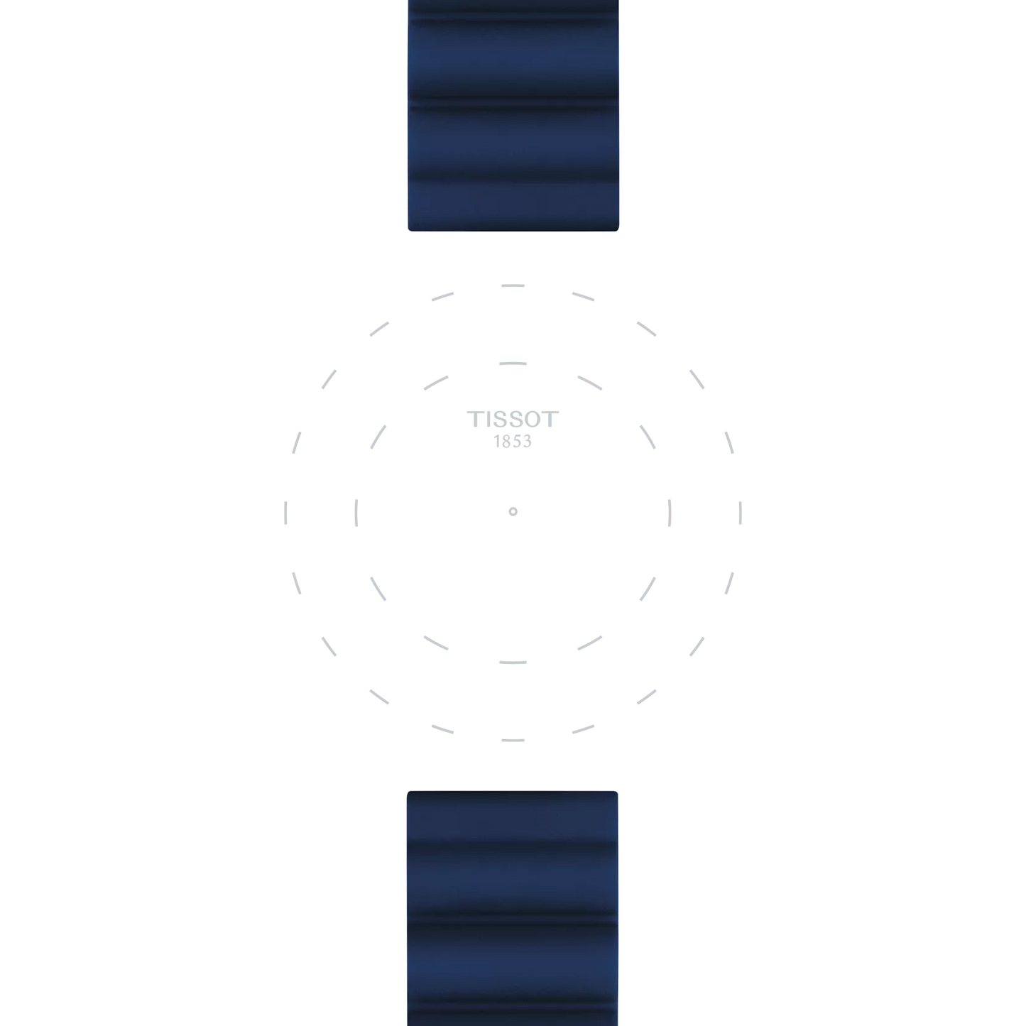 Original Tissot Silikonarmband blau Bandanstoss 22 mm