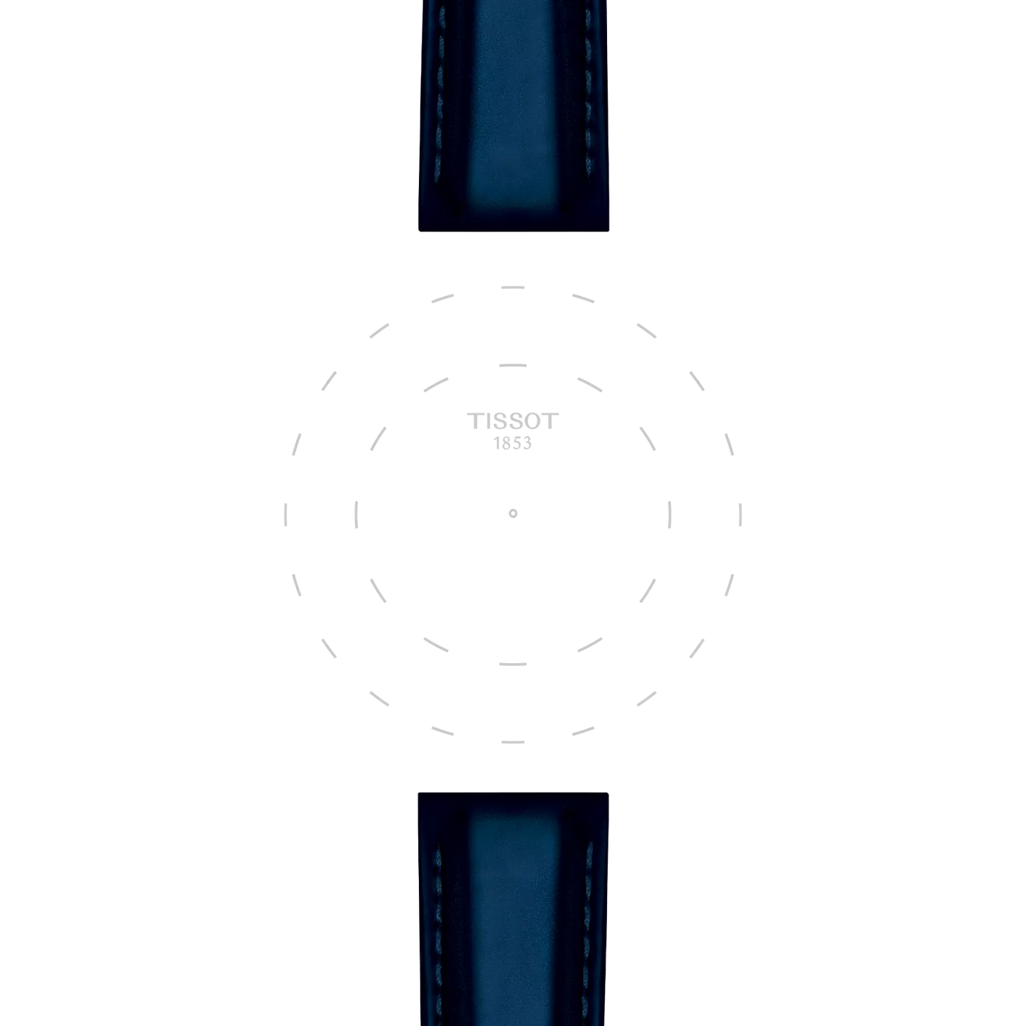 Original Tissot Synthetikarmband blau Bandanstoss 18 mm