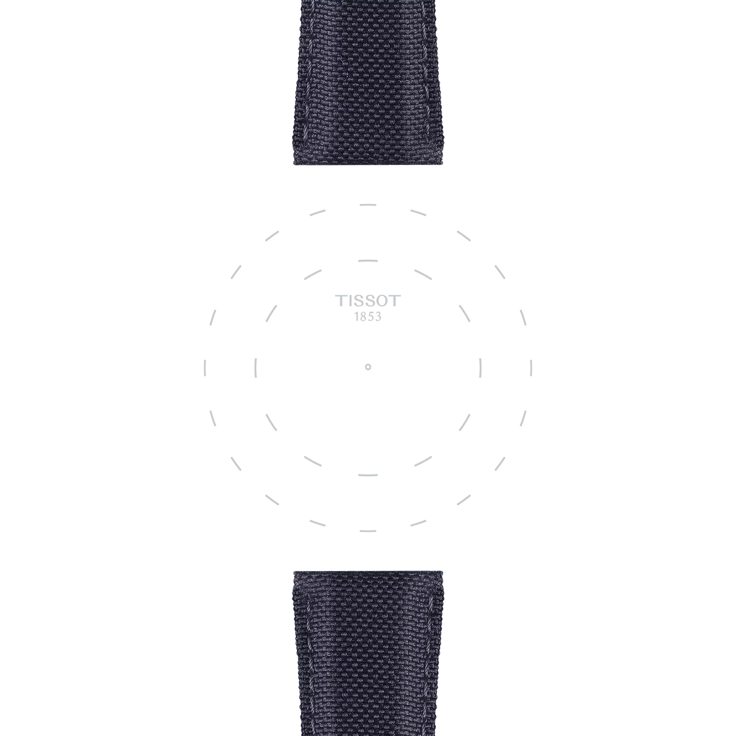 Original Tissot Textilarmband anthrazit Bandanstoss 21 mm