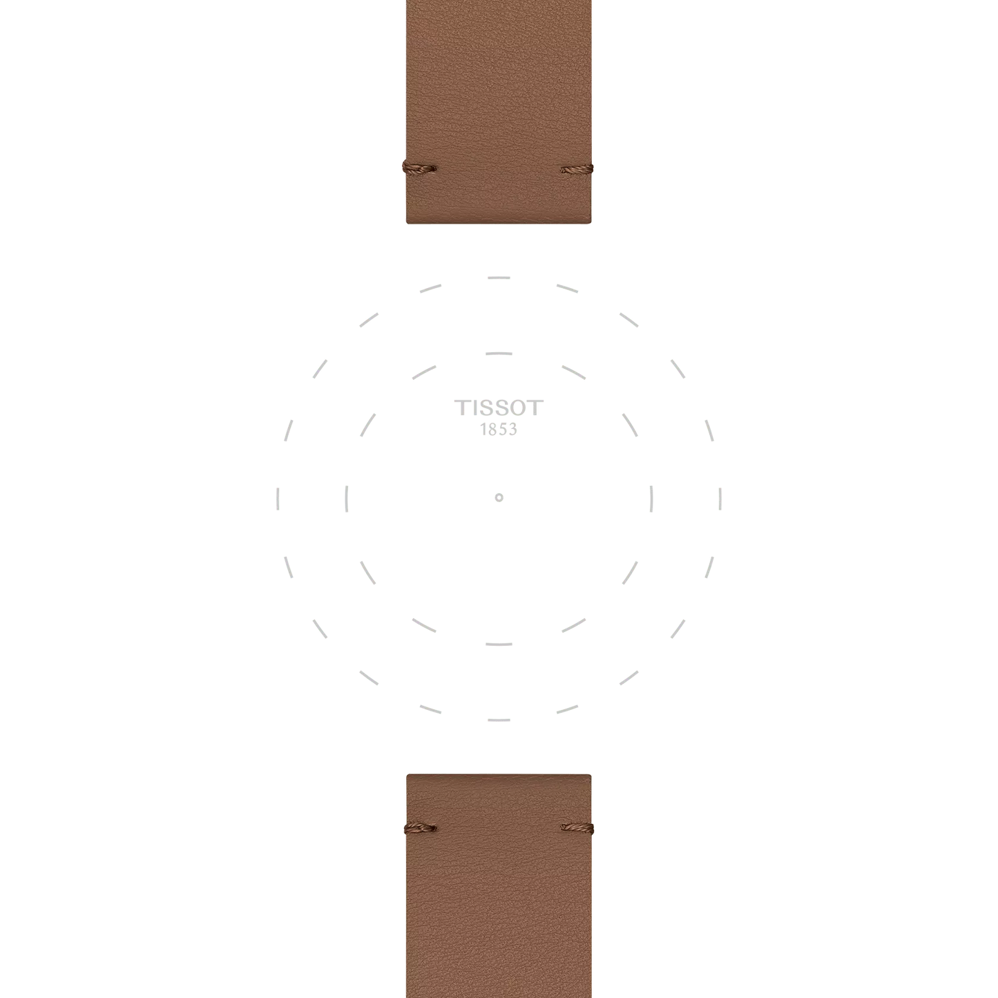 Original Tissot Synthetikarmband hellbraun Bandanstoss 20 mm