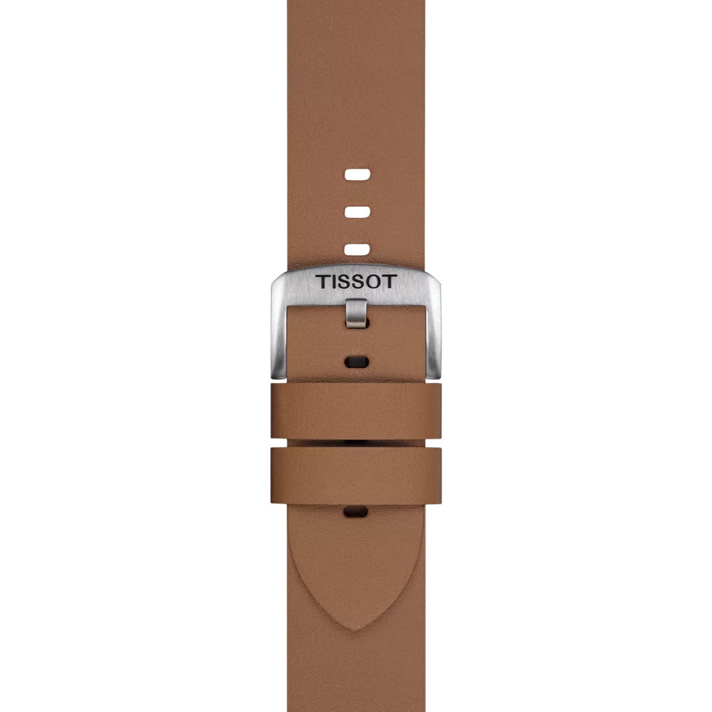 Original Tissot Synthetikarmband hellbraun Bandanstoss 22 mm