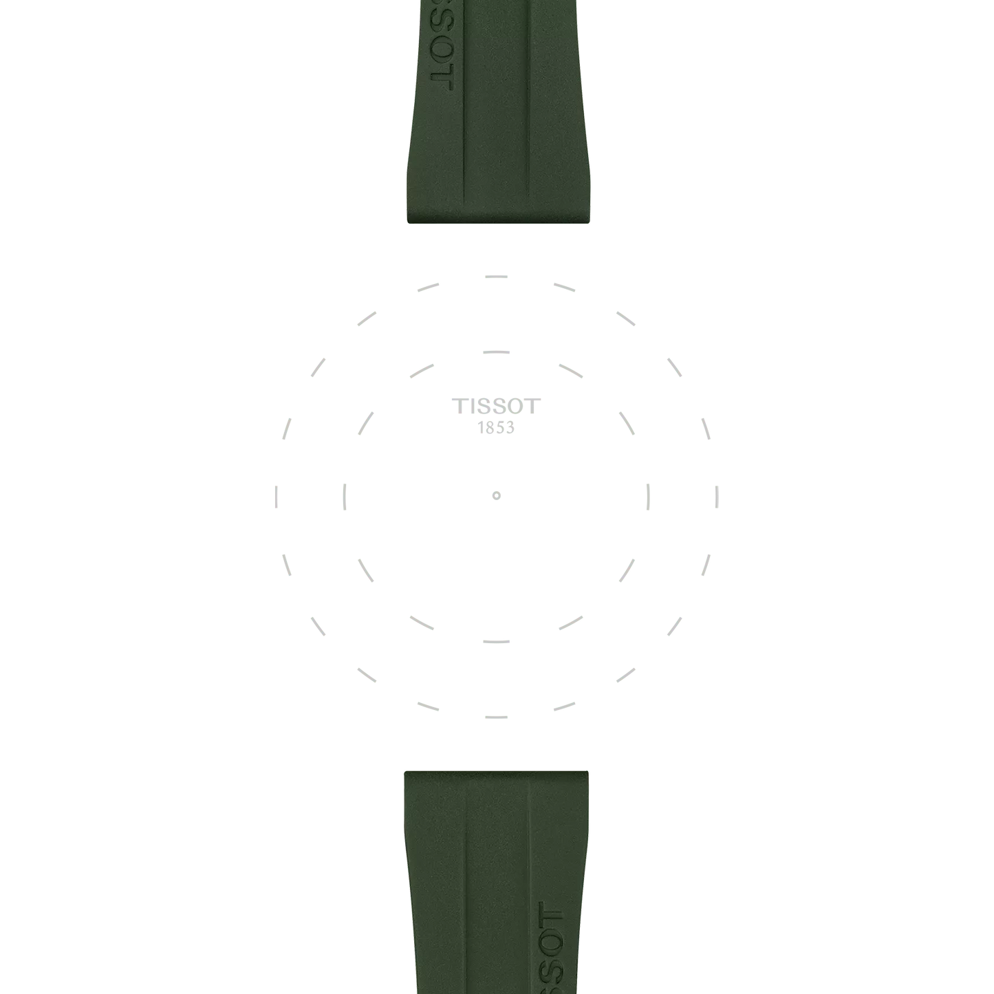 Original Tissot Kautschukarmband khaki Bandanstoß 20 mm