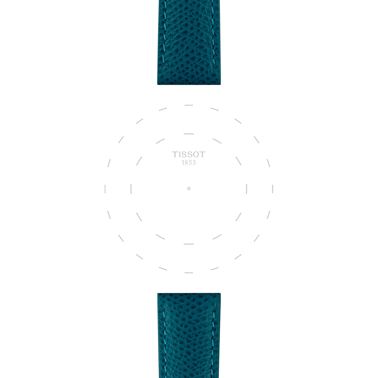 Original Tissot Lederarmband türkis Bandanstoß 18 mm