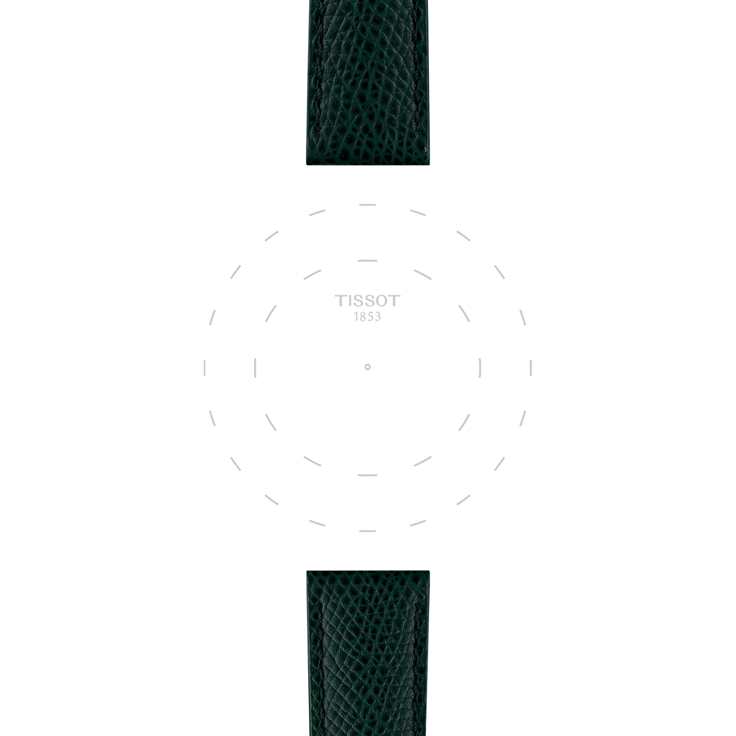 Original Tissot Lederarmband dunkelgrün Bandanstoß 18 mm