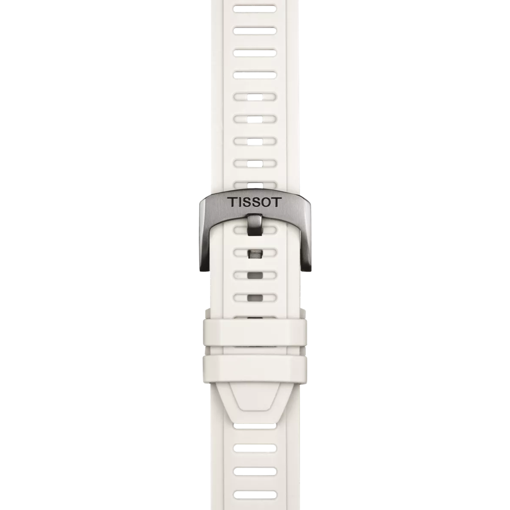 Original Tissot Silikonarmband weiß Bandanstoß 21 mm