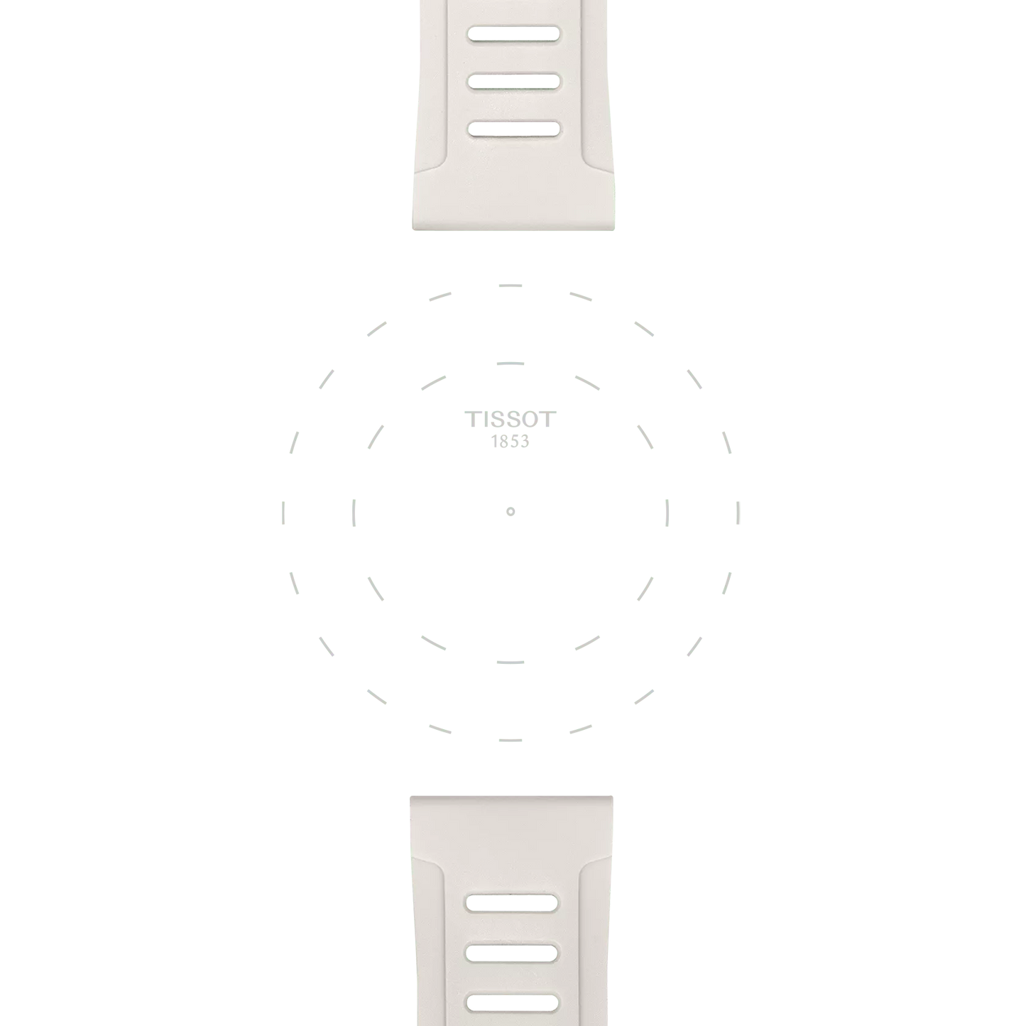 Original Tissot Silikonarmband weiß Bandanstoß 21 mm