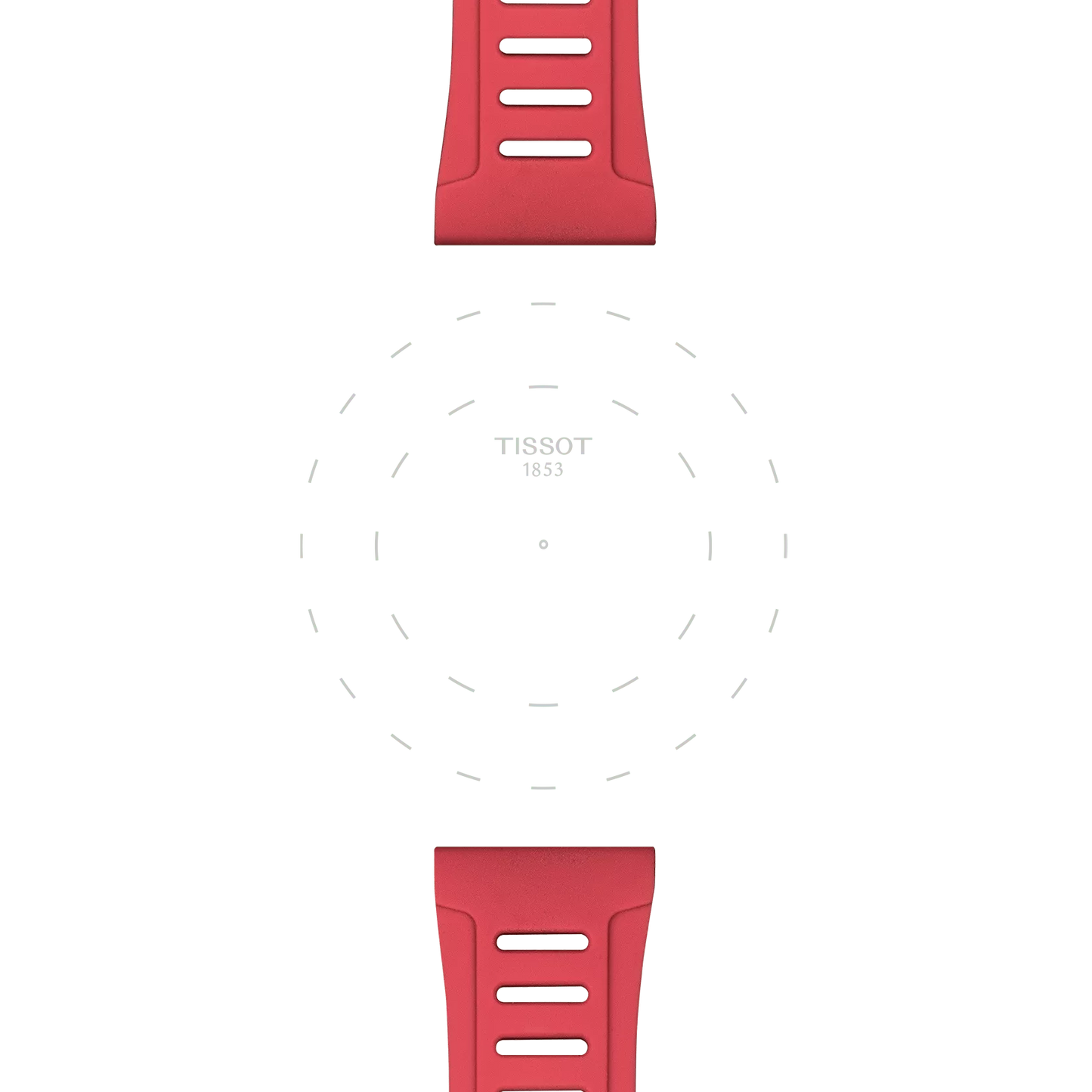 Original Tissot XS Silikonarmband rot Bandanstoß 21 mm