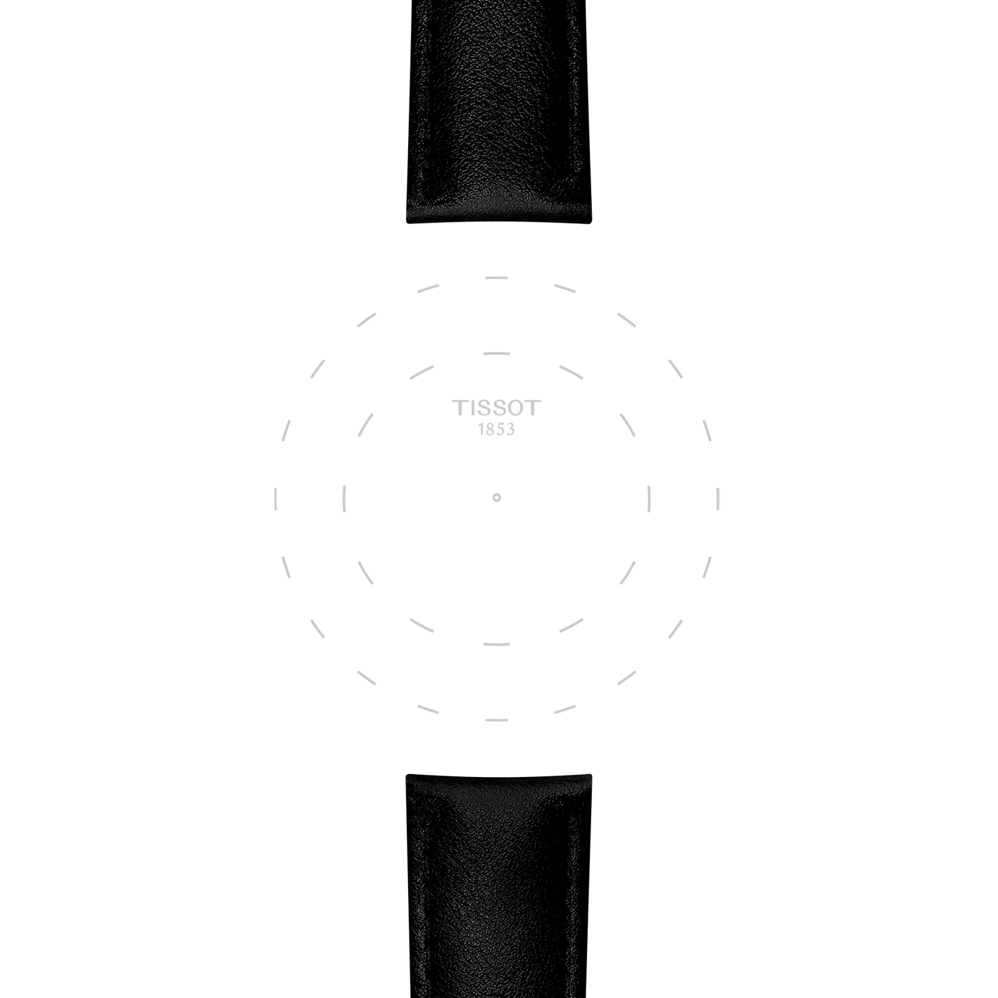 Original Tissot Synthetikarmband vegan schwarz Bandanstoss 20 mm