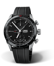 Artix GT Chronograph, 44mm, Black, Rubber Strap, Stainless steel screw-in security crown and pushers, Multi-piece stainless steel case