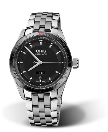 Artix GT Day Date, 42mm, Black, Stainless steel Strap, Stainless steel screw-in security crown, Multi-piece stainless steel case