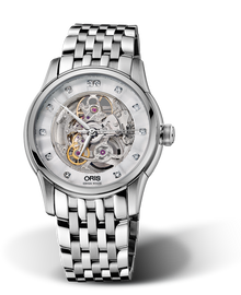 Artelier Skeleton Diamonds, 40.50mm, Grey, Stainless steel Strap, Stainless steel crown, Multi-piece stainless steel case