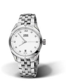 Artix GT Date, Diamonds, 37mm, White, Stainless steel Strap, Stainless steel screw-in security crown, Multi-piece stainless steel case, minutes scale top ring