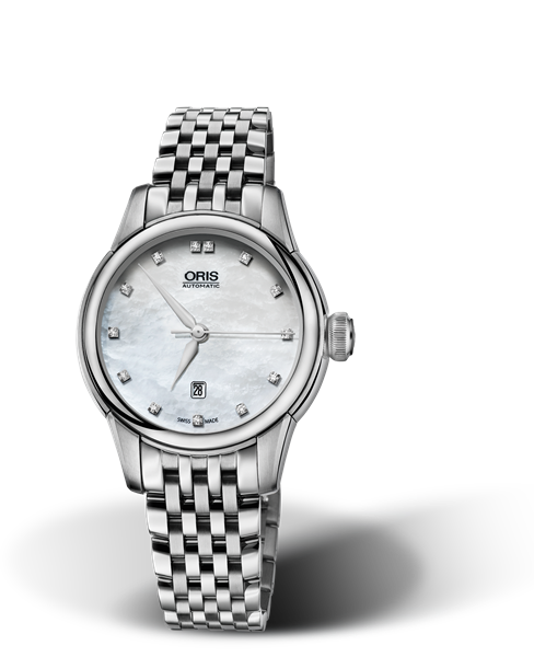 Artelier Date Diamonds, 31mm, White, Stainless steel Strap, Stainless steel crown, Multi-piece stainless steel case