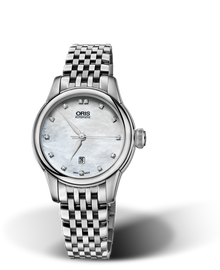 Artelier Date Diamonds, 31mm, White, Stainless steel Strap, Stainless steel crown, Multi-piece stainless steel case