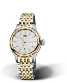 Artelier Date Diamonds, 31mm, Grey, Stainless steel Strap, Stainless steel crown, Multi-piece stainless steel case, yellow gold PVD plated top ring