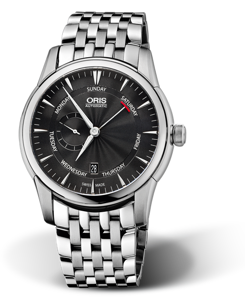 Artelier Small Second, Pointer Day, 44mm, Black, Stainless steel Strap, Stainless steel crown, Multi-piece stainless steel case