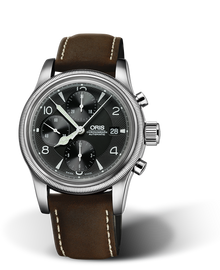 Oskar Bider Limited Edition, 42mm, Black, Leather Strap, Stainless steel crown, Multi-piece stainless steel case