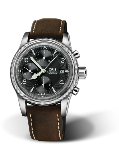 Oskar Bider Limited Edition, 42mm, Black, Leather Strap, Stainless steel crown, Multi-piece stainless steel case