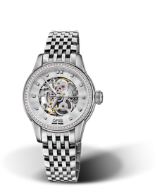 Artelier Skeleton Diamonds, 31mm, Grey, Stainless steel Strap, Stainless steel crown, Multi-piece stainless steel case, set with 72 Top Wesselton G, VS 1 diamonds (0,324 ct.)