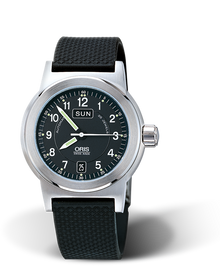 BC3 Day Date, 40mm, Black, Rubber Strap, Stainless steel crown, Multi-piece stainless steel case