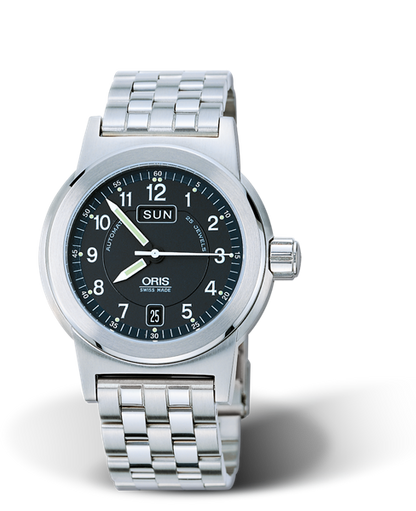 BC3 Day Date, 40mm, Black, Stainless steel Strap, Stainless steel crown, Multi-piece stainless steel case
