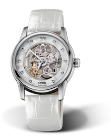 Artelier Skeleton Diamonds, 40.50mm, Grey, Leather Strap, Stainless steel crown, Multi-piece stainless steel case