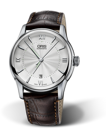 Artelier Date, 40.50mm, Grey, Leather Strap, Stainless steel crown, Multi-piece stainless steel case