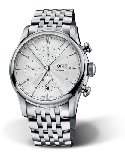Artelier Chronograph, 44mm, Grey, Stainless steel Strap, Stainless steel crown and pushers, Multi-piece stainless steel case