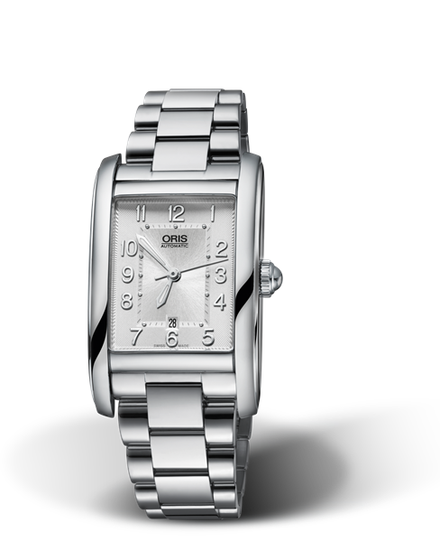 Rectangular Date, 25.00 x 39mm, Grey, Stainless steel Strap, Stainless steel crown, Multi-piece stainless steel case