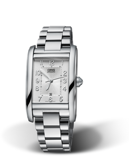 Rectangular Date, 25.00 x 39mm, Grey, Stainless steel Strap, Stainless steel crown, Multi-piece stainless steel case