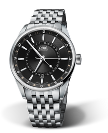 Artix Pointer Moon, Date, 42mm, Black, Stainless steel Strap, Stainless steel crown, Multi-piece stainless steel case