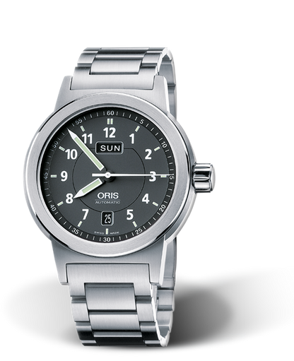 BC3 Day Date, 42mm, Black, Stainless steel Strap, Stainless steel screw-in security crown, Multi-piece stainless steel case