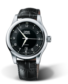 Classic Date 2006, 42mm, Black, Leather Strap, Stainless steel crown, Multi-piece stainless steel case