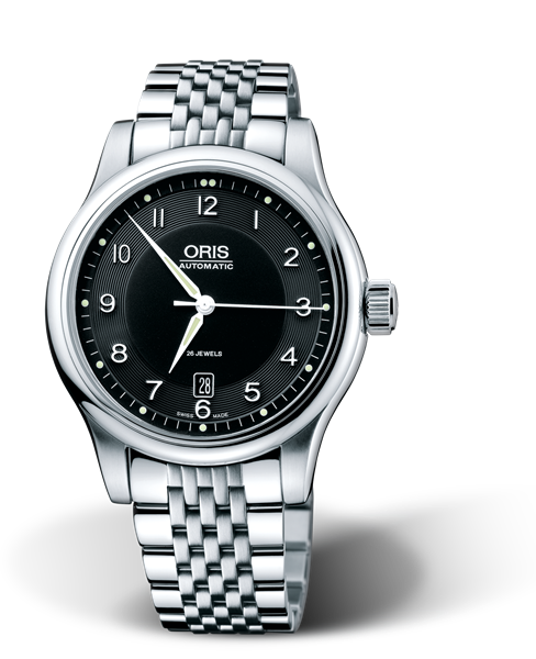 Classic Date 2006, 42mm, Black, Stainless steel Strap, Stainless steel crown, Multi-piece stainless steel case
