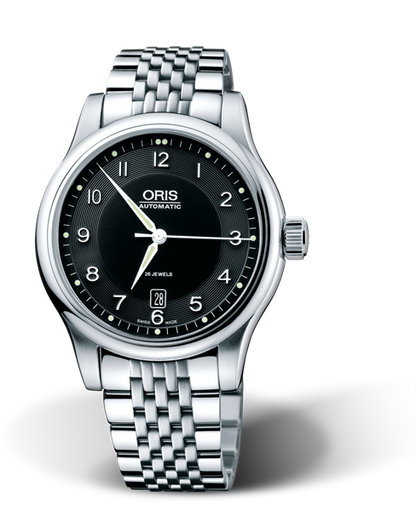 Classic Date 2006, 42mm, Black, Stainless steel Strap, Stainless steel crown, Multi-piece stainless steel case