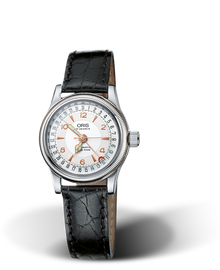 Big Crown Original Pointer Date, 28.50mm, Grey, Leather Strap, Stainless steel crown, Multi-piece stainless steel case