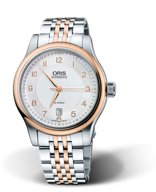 Classic Date 2006, 42mm, Grey, Stainless steel Strap, Stainless steel crown, Multi-piece stainless steel case, rose gold plated top ring