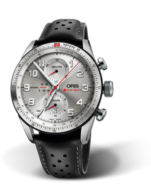 Audi Sport Limited Edition, 44mm, Grey, Leather Strap, Stainless steel screw-in security crown and pushers, Multi-piece titanium case, Tungsten minutes scale top ring