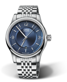 Classic Date, 42mm, Blue, Stainless steel Strap, Stainless steel crown, Multi-piece stainless steel case