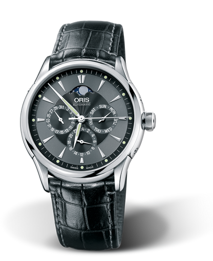 Artelier Complication 2007, 40mm, Black, Leather Strap, Stainless steel crown, Multi-piece stainless steel case