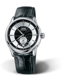 Artelier Small Second, Date, 40mm, Black, Leather Strap, Stainless steel crown, Multi-piece stainless steel case