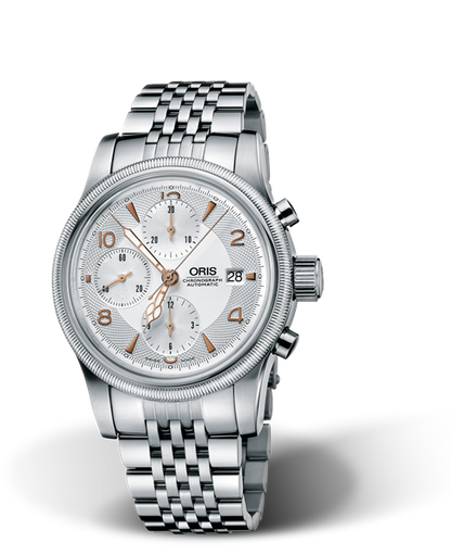 Big Crown Chronograph, 42mm, Grey, Stainless steel Strap, Stainless steel crown and pushers, Multi-piece stainless steel case