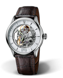 Artelier Skeleton, 40mm, Grey, Leather Strap, Stainless steel crown, Multi-piece stainless steel case