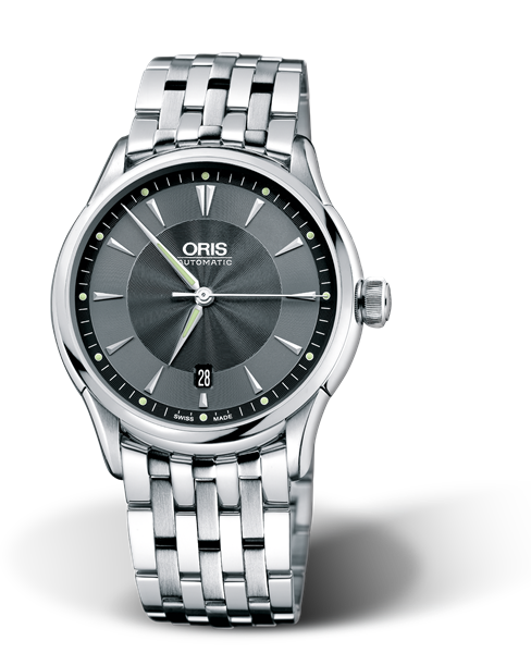 Artelier Date, 40mm, Black, Stainless steel Strap, Stainless steel crown, Multi-piece stainless steel case