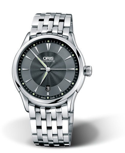 Artelier Date, 40mm, Black, Stainless steel Strap, Stainless steel crown, Multi-piece stainless steel case